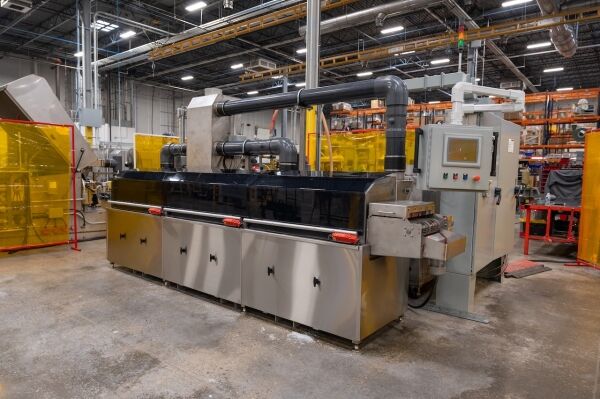 c-14 industrial parts washer on factory floor stainless steel angle 3