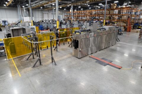 monorail industrial parts washer photo drone