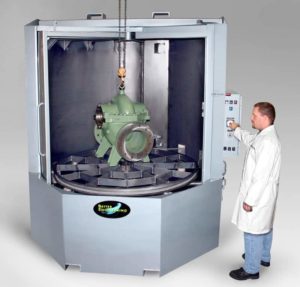 RD-7000 Roll-in door cabinet washer to clean large pumps castings