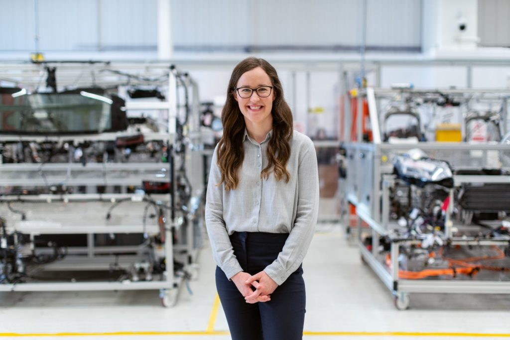 female engineer in factory