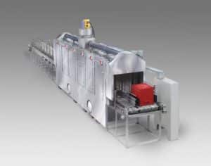 C-36 Conveyor tote washer to clean medical waste totes containers