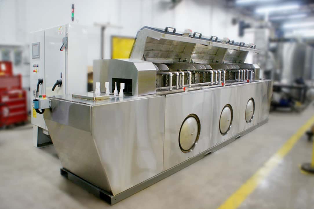 C-14 Conveyor belt washer for removing wax resin from 3D printed parts