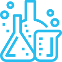 laboratory beakers icon