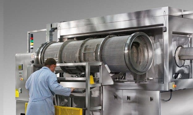 Removeable 24" diameter drum for sanitary pharma cleaning