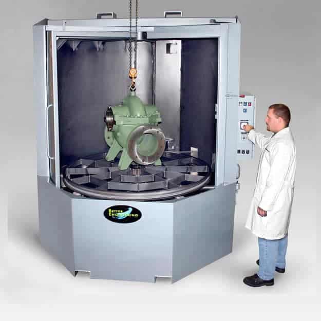 RD-7000 Roll-in door heavy-duty parts washer to clean large pumps castings