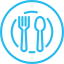 dish plate and utensils icon