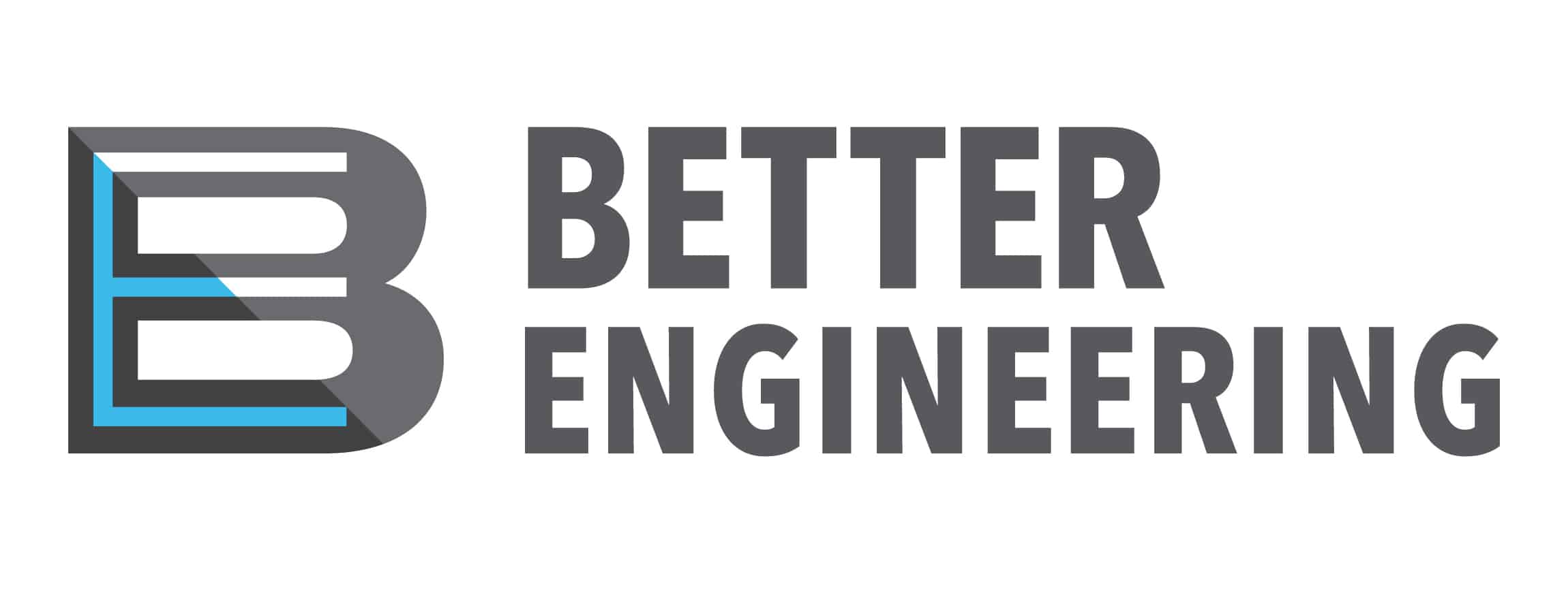 Better Engineering Grey and Blue Logo