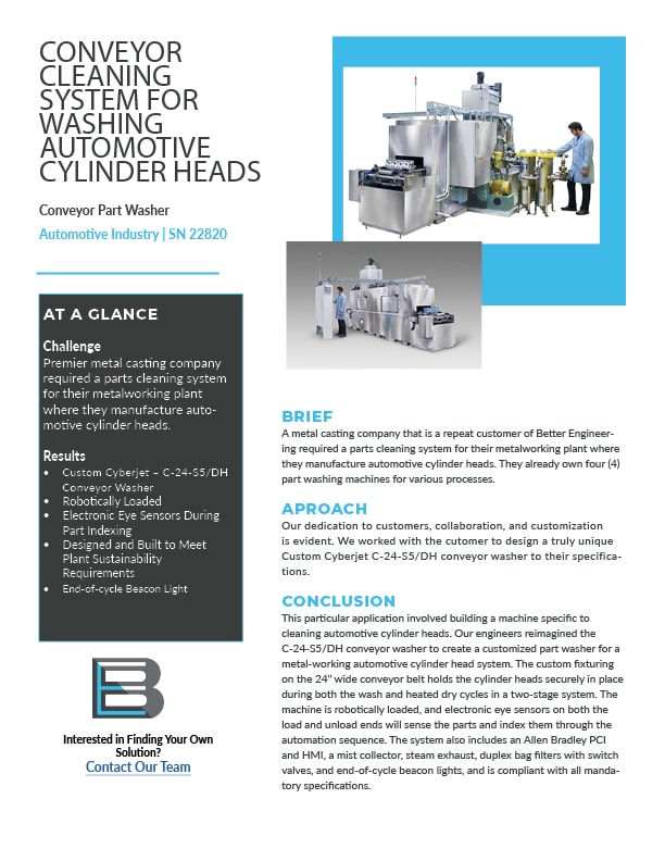 BE Case Study 22820 Part Washing Automotive