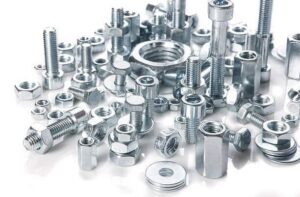 Nuts and bolts that can be cleaned with Better Engineering fastener cleaning solutions.
