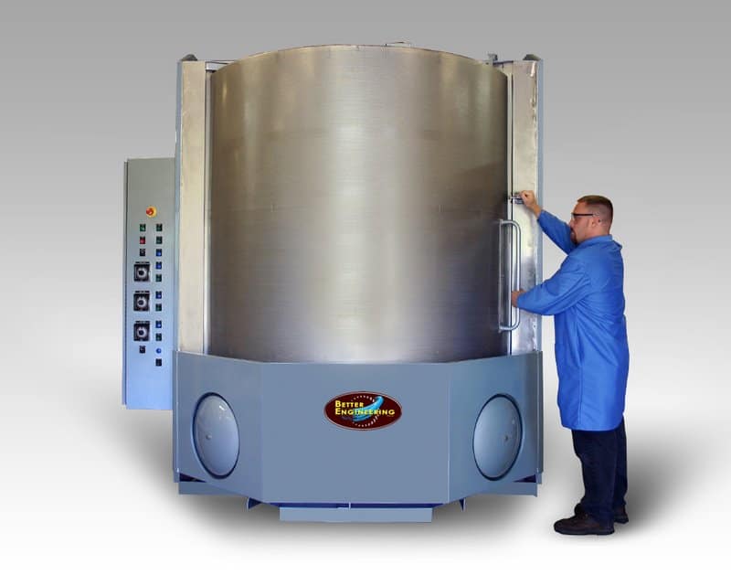 Turntable Part Washer with Roll-In doors for Aerospace Industry