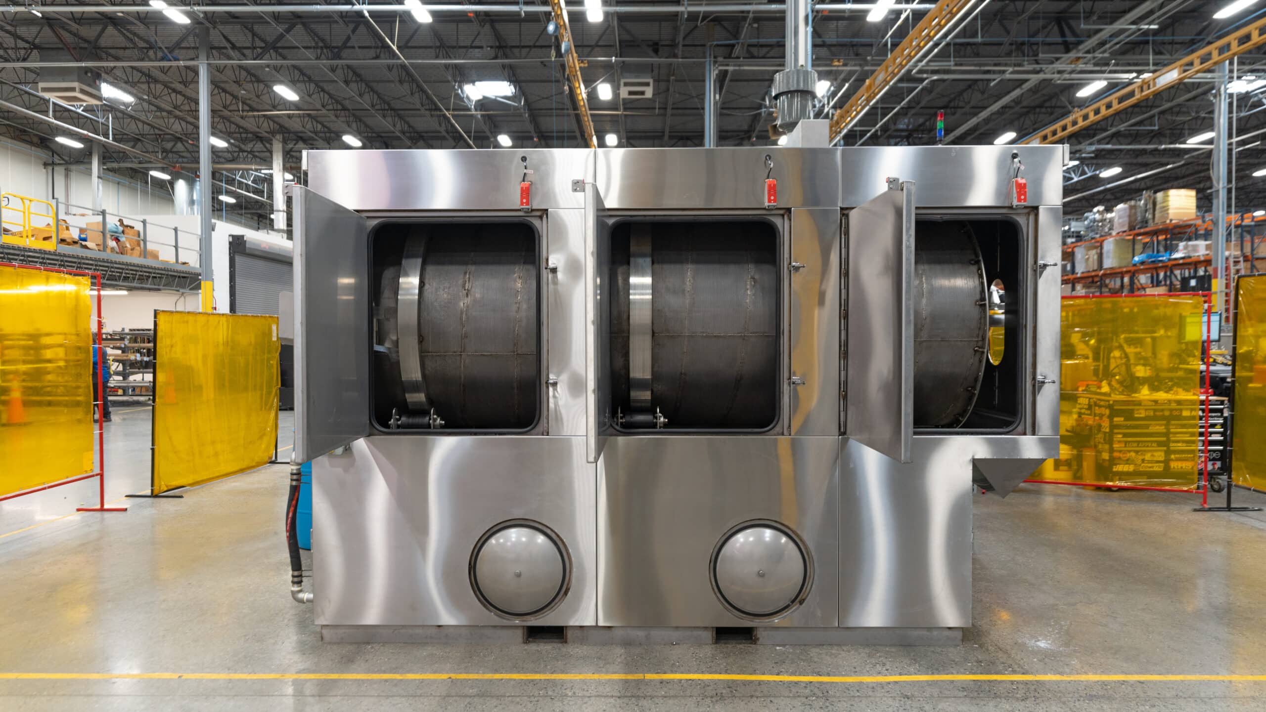 Better Engineering bulk cleaning machine, or drum washer, for cleaning recycled viny siding.