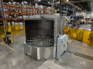 Better Engineering's Purifier Turntable part washer to clean engine blocks in the MRO industry.