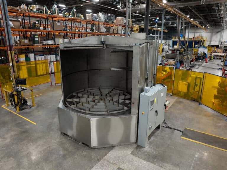 Better Engineering's Purifier Turntable part washer to clean engine blocks in the MRO industry.