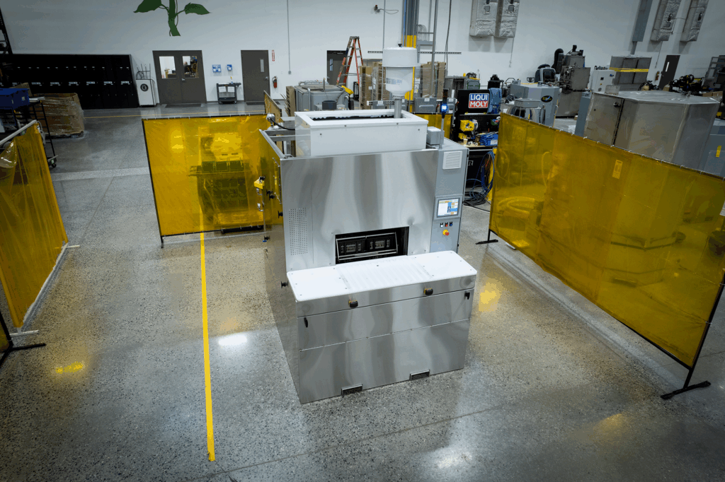 Stainless Steel four basket rotary basket part washer by better engineering.