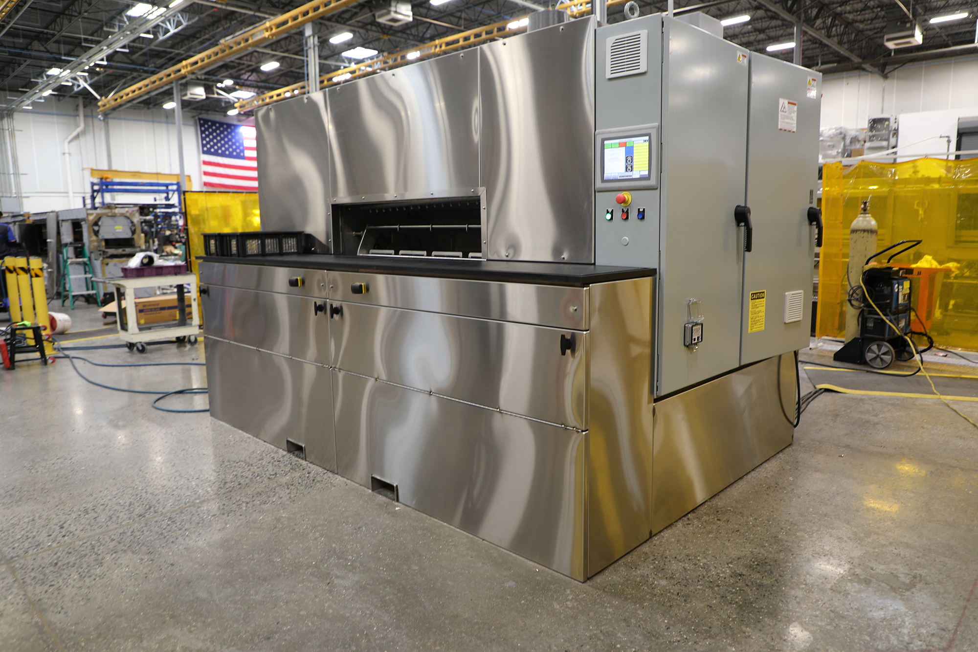 Stainless Steel four basket rotary basket part washer by better engineering.