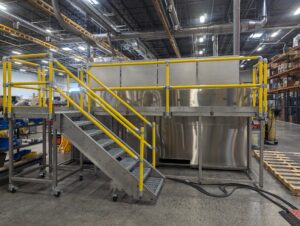 Better Engineering stainless steel immersion part washer for the fracking equipment rebuild and service industry.