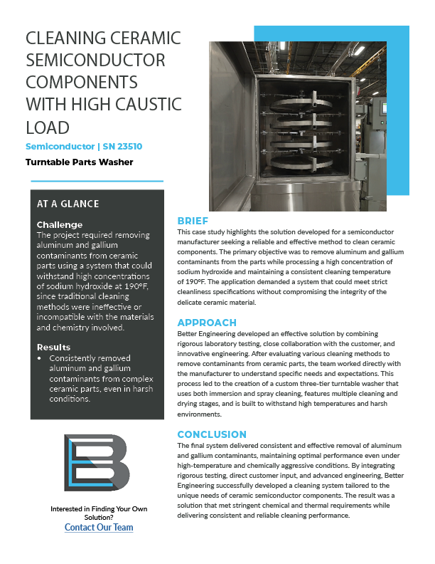 etter Engineering semiconductor case study. Removing contaminants from semiconductors.