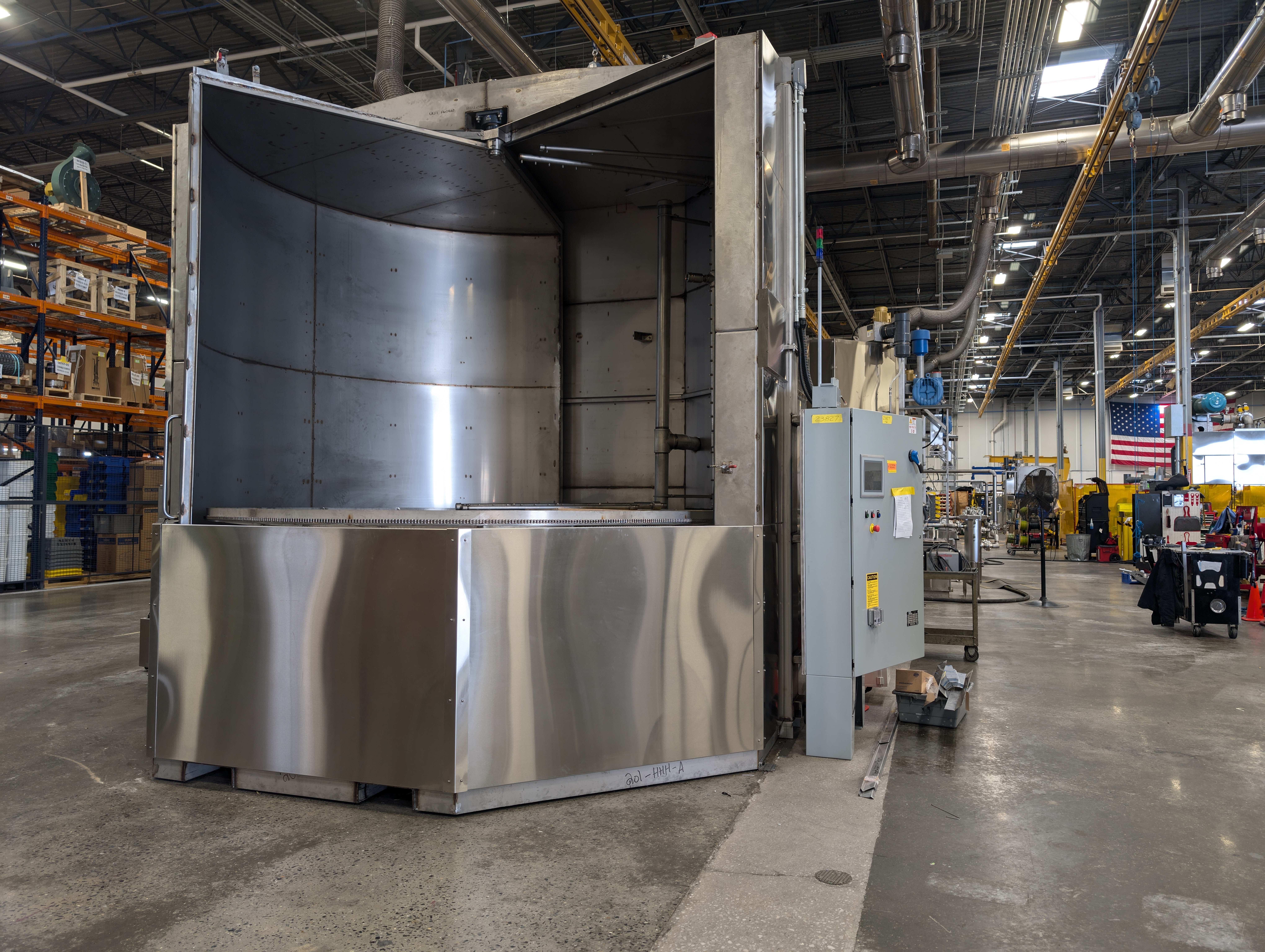 Better Engineering heavy equipment cabinet part washer.